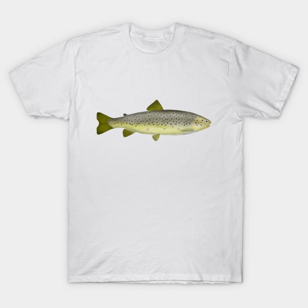 Mediterranean Trout T-Shirt by FishFolkArt